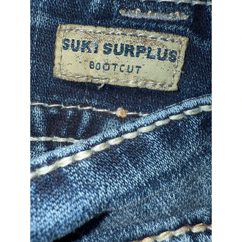 Silver Jeans Suki Surplus Bootcut Dark Wash Denim Jeans Size 30x29 Faded thighs - Picture 4 of 10